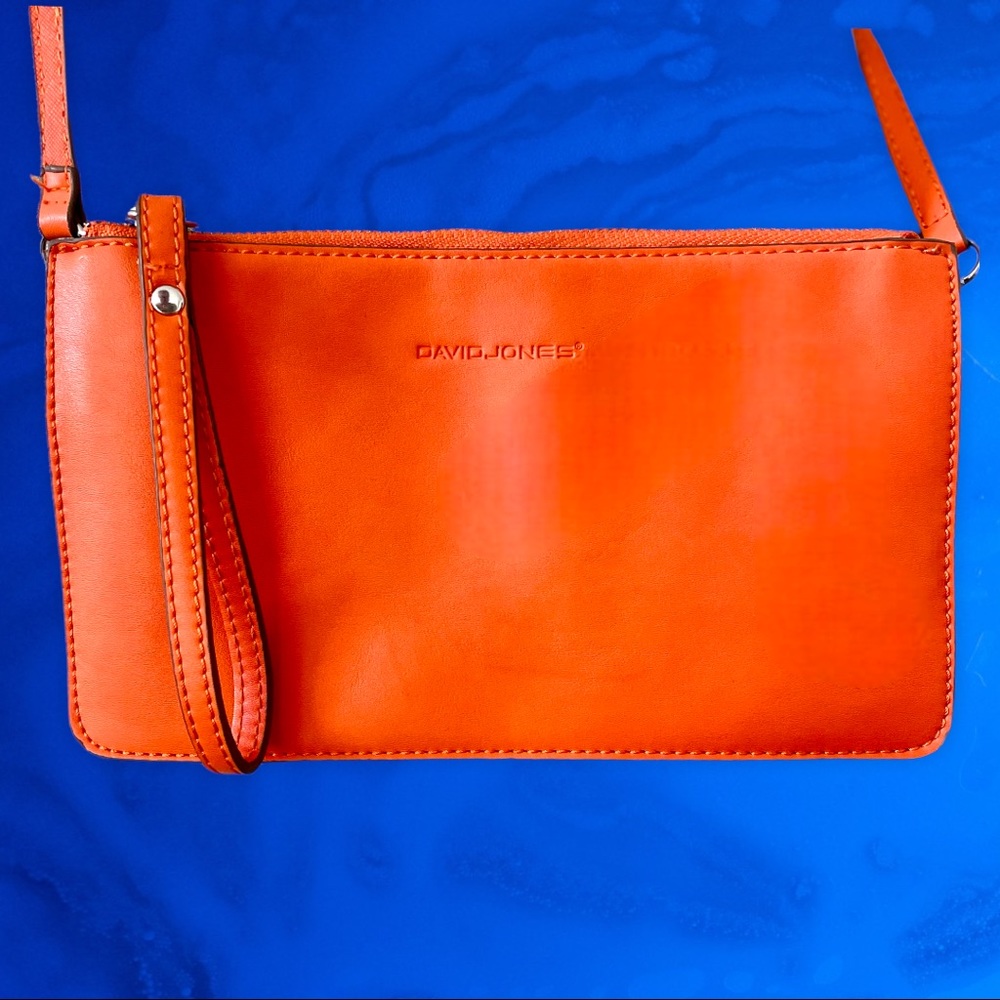 Tangerine orange cross body bag by David Jones Paris
